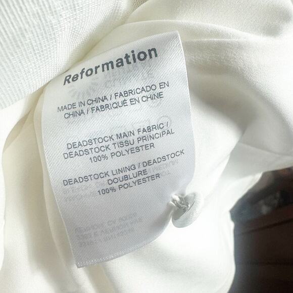 REFORMATION Edessa Halter Dress In Ivory Women's Size 6 NWT - Picture 12 of 16